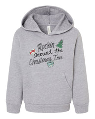 Children's Rockin Around The Christmas Tree Gray Hoodie
