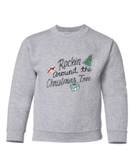 Children's Rockin Around The Christmas Tree Gray Sweatshirt