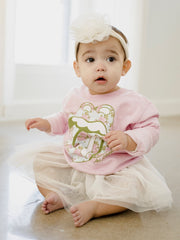 Children's Rolling Stones Floral Lick Pink Sweatshirt