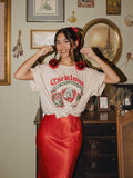 Christmas Patch Off White Thrifted Tee
