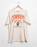 Cowboys Basketball Athletics Off White Thrifted Tee