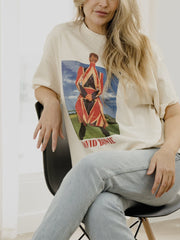 David Bowie Earthling Off White Thrifted Distressed Tee (FINAL SALE)
