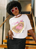 Dolly Parton Backwoods Barbie Off White Cropped Tee
