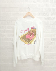Dolly Parton Backwoods Barbie White Thrifted Sweatshirt