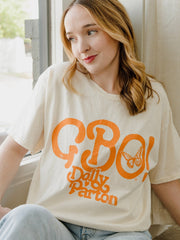 Dolly Parton GBO Butterfly Off White Thrifted Distressed Tee