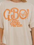 Dolly Parton GBO Butterfly Off White Thrifted Distressed Tee