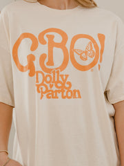 Dolly Parton GBO Butterfly Off White Thrifted Distressed Tee