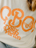 Dolly Parton GBO Butterfly Off White Thrifted Distressed Tee
