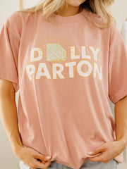 Dolly Parton Glitter Diamond Salmon Hi-Dive Tee