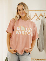 Dolly Parton Glitter Diamond Salmon Hi-Dive Tee