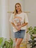 Dolly Parton Go Big Orange Scarf Off White Thrifted Tee