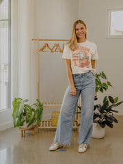 Dolly Parton Go Big Orange Scarf Vintage White Ellie Perfect Tee