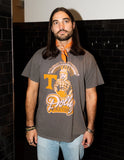 Dolly Parton Great To Be a TN Vol Charcoal Thrifted Distressed Tee