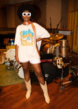 Dolly Parton I Heart Dolly & The Vols Off White Thrifted Distressed Tee
