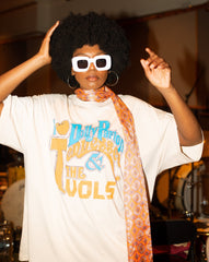 Dolly Parton I Heart Dolly & The Vols Off White Thrifted Distressed Tee