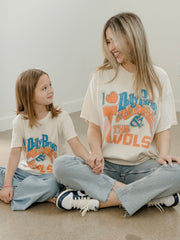 Dolly Parton I Heart Dolly & The Vols Off White Thrifted Distressed Tee