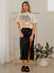 Dolly Parton I Heart Dolly & The Vols Off White Thrifted Distressed Tee