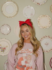 Dolly Parton I Saw Dolly Kissing Santa Pink Thrifted Sweatshirt