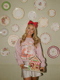 Dolly Parton I Saw Dolly Kissing Santa Pink Thrifted Sweatshirt