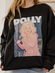 Dolly Parton in Pink Black Sweatshirt