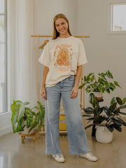 Dolly Parton It's Football Time in Tennessee Off White Thrifted Tee