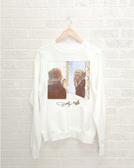 Dolly Parton Lipstick White Thrifted Sweatshirt