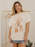 Dolly Parton Live in '89 Off White Thrifted Distressed Tee