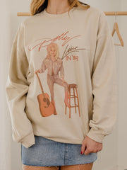 Dolly Parton Live in '89 Sand Thrifted Sweatshirt