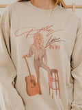 Dolly Parton Live in '89 Sand Thrifted Sweatshirt