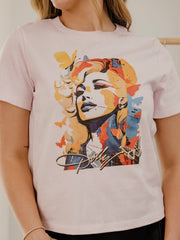 Dolly Parton Mural Pink Ellie Perfect Tee