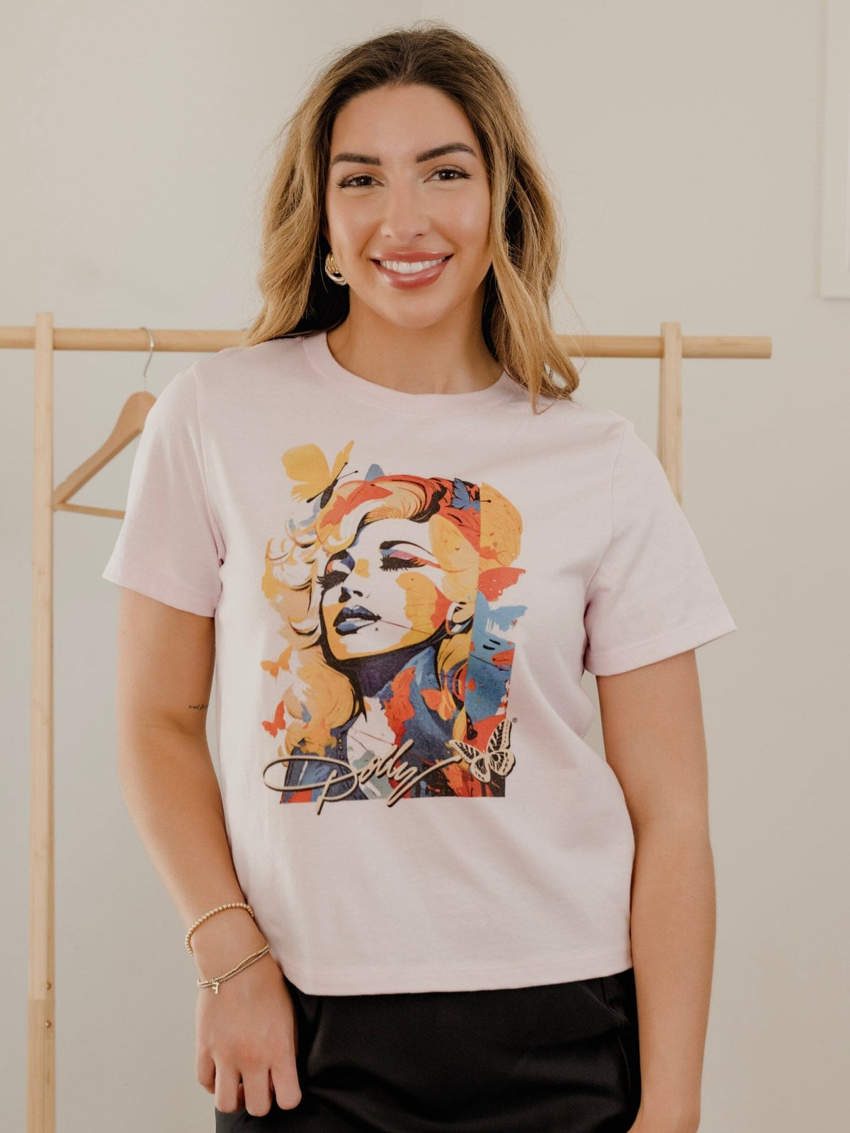 Dolly Parton Mural Pink Ellie Perfect Tee