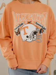 Dolly Parton Raised on Dolly & Tennessee Football Orange Hi-Dive Oversized Crew Sweatshirt