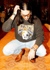 Dolly Parton Raised on Dolly & Tennessee Football Smoke Hi-Dive Oversized Crew Sweatshirt