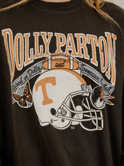 Dolly Parton Raised on Dolly & Tennessee Football Smoke Hi-Dive Oversized Crew Sweatshirt