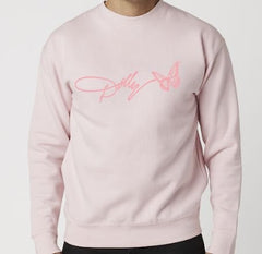 Dolly Parton Signature Script Light Pink Heritage Sweatshirt