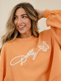 Dolly Parton Tinsel Orange Hi-Dive Oversized Crew Sweatshirt
