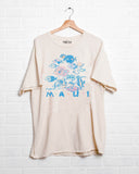 Fish Of Maui Off White Thrifted Tee
