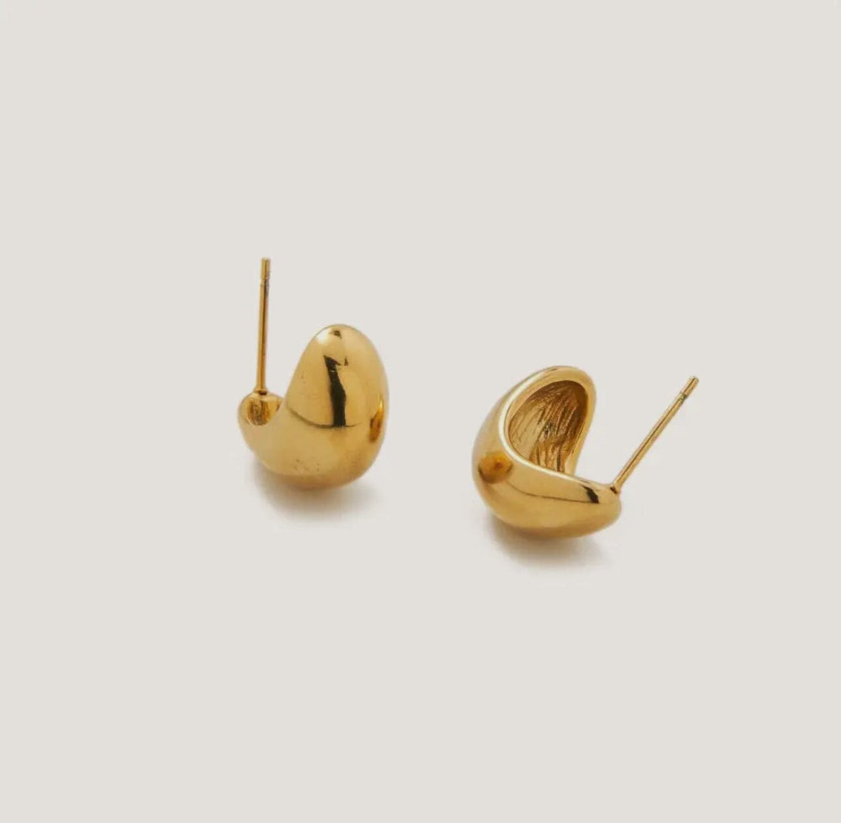 Gold Chunky Teardrop Hoops