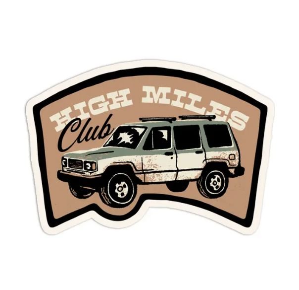 High Miles Club Sticker