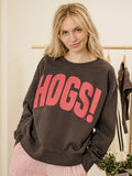 Hogs Mono Puff Ink Charcoal Oversized Crew Hi-Dive Sweatshirt