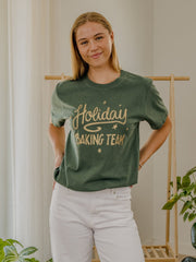 Holiday Baking Team 25 Washed Pine Green Heavyweight Tee