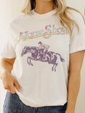 Horse Show White Comfort Colors Tee