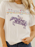 Horse Show White Comfort Colors Tee