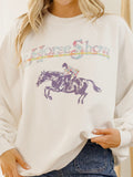 Horse Show White Sweatshirt