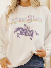 Horse Show White Sweatshirt