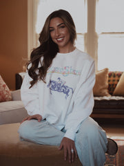 Horse Show White Sweatshirt
