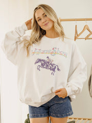 Horse Show White Sweatshirt