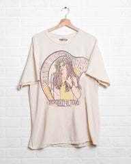 Janis Joplin University of Texas Concert Off White Thrifted Tee