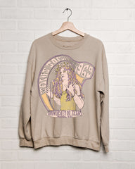 Janis Joplin University of Texas Concert Sand Thrifted Sweatshirt