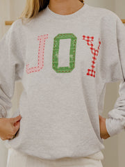 Joy Quilted Puff Ink Ash Gray Sweatshirt